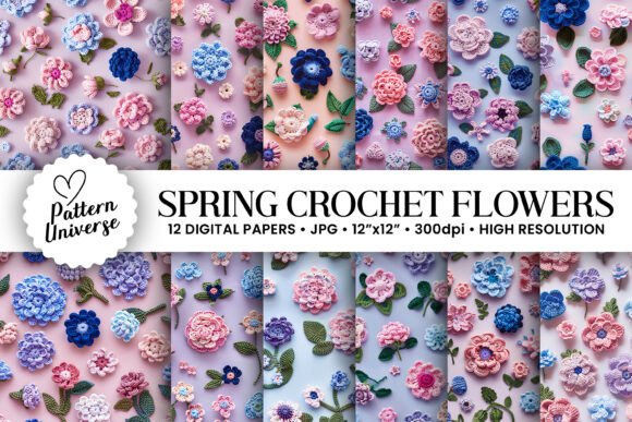 Download Spring Purple Crochet Flower Patterns - Premium Resources