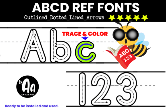 Download Abcd Ref Outlined Dotted Arrows Lined - Dotted Collection