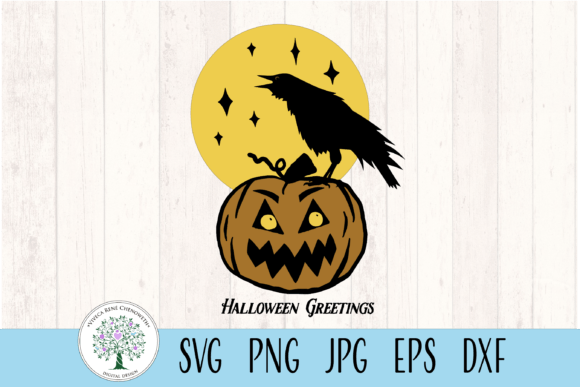 Download Creepy Crow and Pumpkin Vintage Inspired - Vintage Collection
