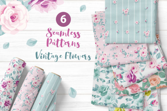 Download Vintage Spring Flower Seamless Patterns - Premium Resources