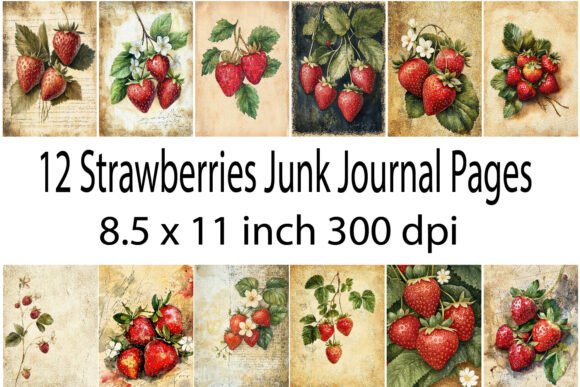 Download Vintage Strawberry Botanical Prints Junk - Vintage Collection