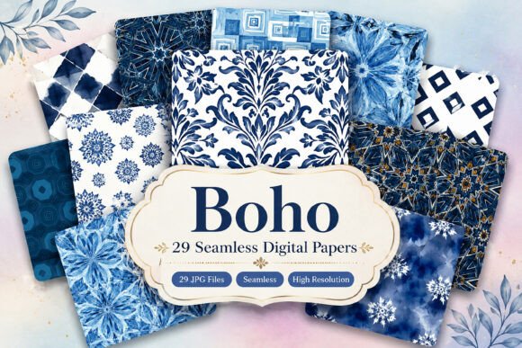 Download Boho Digital Papers Bundle - Digital papers Collection