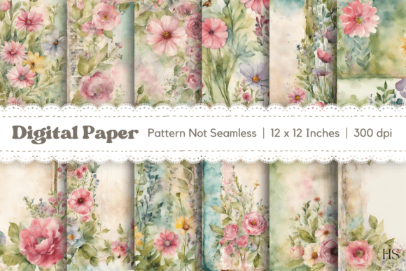 Download 12 Vintage Old Junk Botanical Background - Vintage Collection