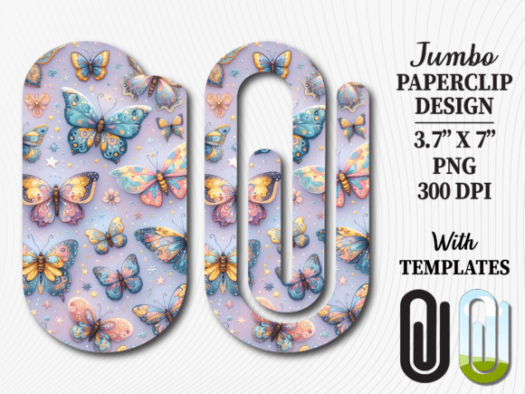 Download Pastel Magic Butterfly Jumbo Paperclip - Pastel magic Collection