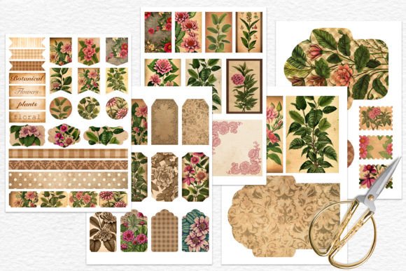 Download Vintage Junk Journal Kit, Ephemera - Vintage Collection