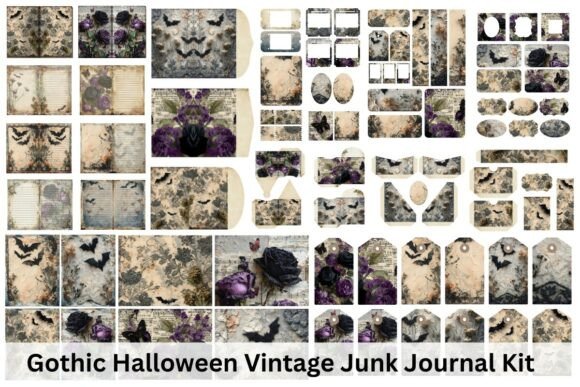 Download Gothic Halloween Vintage Junk Journal - Vintage Collection