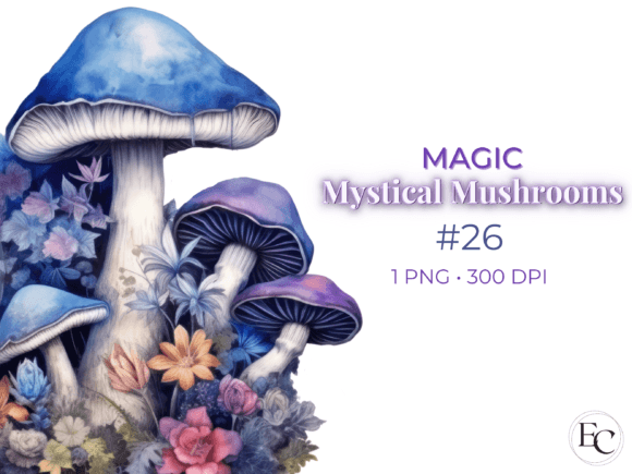 Download Purple Blue Pastel Magic Mushrooms - Pastel magic Collection