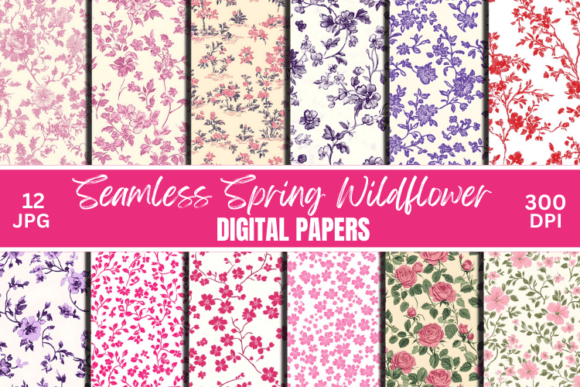 Download Seamless Wildflower Pattern Bundle - Premium Resources
