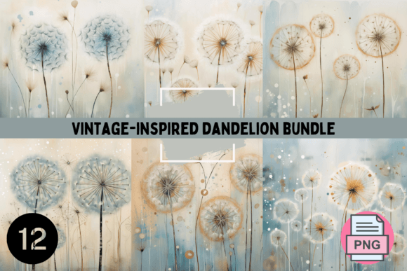 Download Vintage-inspired Dandelion Backgrounds - Vintage Collection