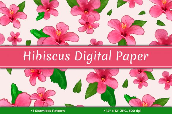 Download Hibiscus Digital Paper - Premium Resources